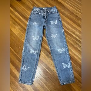Pacsun Butterfly Straight Jeans Size 23
